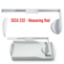 SECA 232 measuring rod featuring integrated head and foot positioners, enhanced color markings for easy reading, durable aluminum construction, and a scratch-resistant height rod with high-quality screen printing.
